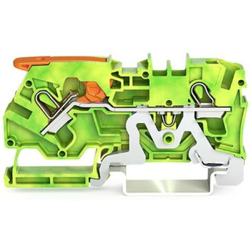 2104-1207 : WAGO TOPJOB S Series Earth Terminal Block Green, Yellow, 4mm², 1-Level, Push-in, IECEx/A