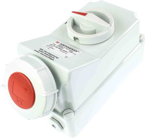 5603A : MENNEKES Straight Switchable IP67 Industrial Interlock Socket 3+N+E, Earthing Position 6h, 1