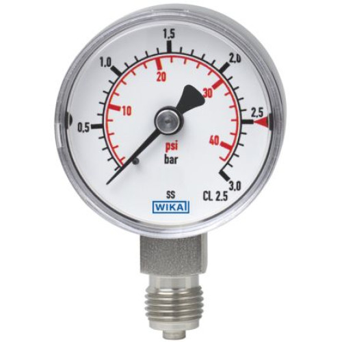 48794001 : WIKA G 1/4 Process Pressure Gauge, 40 mm, 400 bar