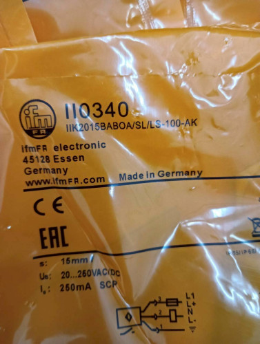 IFM INDUCTIVE SENSOR MODEL: II0340 ราคา 3,000.00 บาท