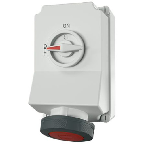 5110A : MENNEKES Straight Switchable IP67 Industrial Interlock Socket 4, Earthing Position 6h, 63A, 