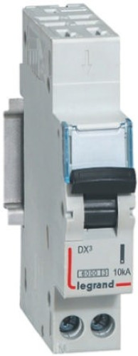 4 077 08 : Legrand DX DX3 Miniature Circuit Breaker, 1-Pole, 3A, Type C, 230V ac AC, 10 kA Breaking 