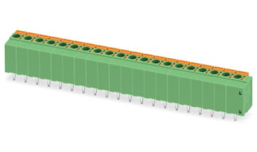 1729551 : Phoenix Contact FFKDSA1/V1-5.08-20 Series 45° PCB Terminal Block, 20 Contact(s), 5.08 mm P