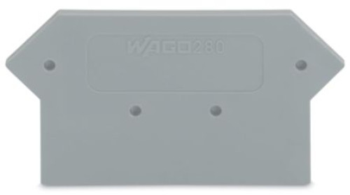 280-330 : WAGO 280 Series End & Intermediate Plate for Use with Rail Mount Terminal Blocks