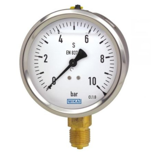 48770764 : WIKA G 1/2 Pressure Gauge, 100 mm, 1600 mbar