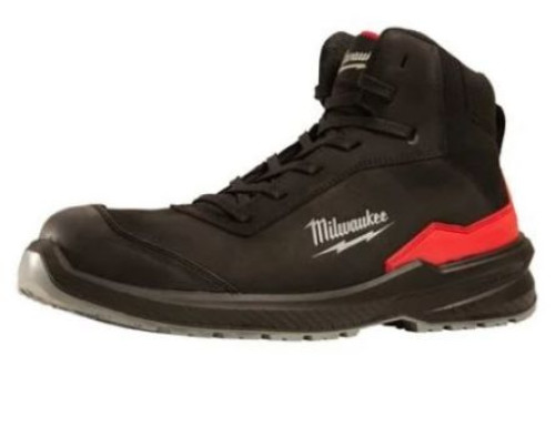 4932493731 : Milwaukee Flextred S3S Black Non-Metal Toe Capped Unisex Safety Boots 6.5, EU 40 EN ISO