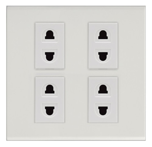 EVE LIGHTING MODEL : หน้ากากพร้อมเต้ารับเดี่ยว 2 ขา 16A 250V ขนาด 1 ช่อง x 4 ราคา 83.00 บาท