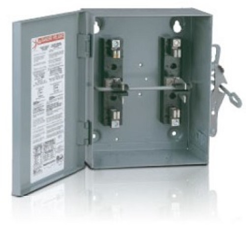 SCHNEIDER : DTU363 Safety switch, double throw, non fusible, 100A, 600V, 3 pole, 100hp, NEMA 1