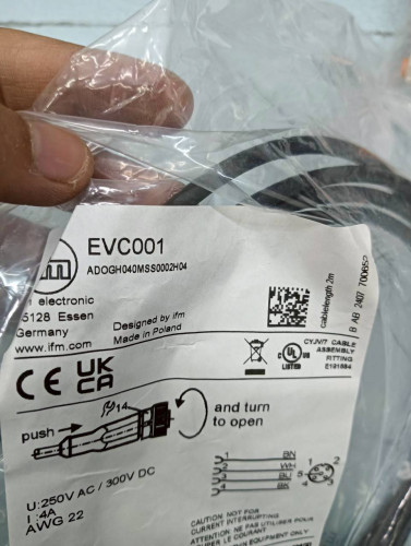 IFM CABLE FOR FLOW SWITCH SCR MODEL: EVC001 EVC001/STRAIGHT/M12/4WR/2M ...
