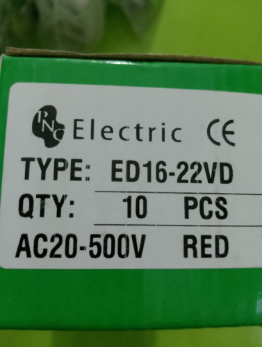 ED16-22VD AC20-500V RED PNC ราคา 40 บาท