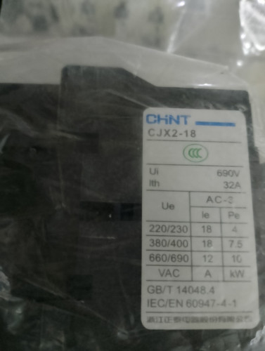 CJX2-18 CHINT ราคา 400 บาท