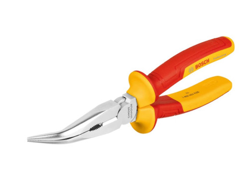 Bosch : VDE Long Nose Plier bent (40°) 200mmคีมตัดปากแหลมงอกันไฟ 40° VDE 200 มม. 1600A02NE4 VDE Long