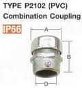 TYPE P2102 (PVC) แอล เอฟ พี คุปปลิ้ง (ใช้ต่อระหว่างท่ออ่อนกันน้ำกับพ่อพีวีซี)