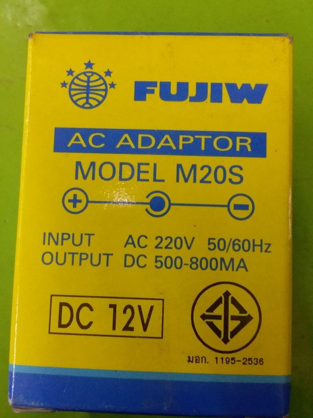 FUJIW AC ADAPTOR MODEL M02S DC 12V ราคา 350 บาท