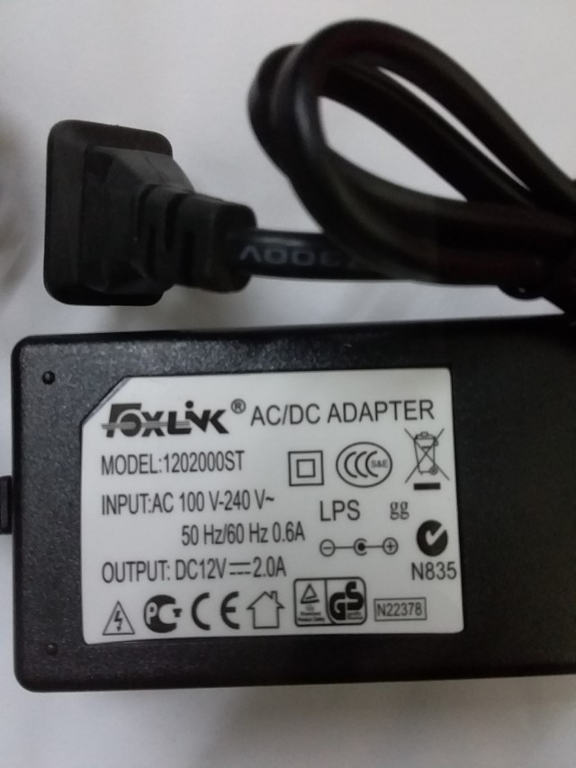 SWITCHING ADAPTER FOXLINK MODEL 1202000ST ราคา 1000 บาท