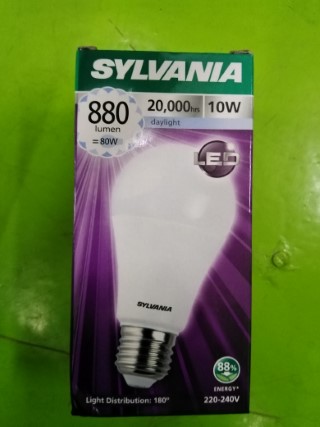 SYLVANIA T.LED. A60 10W DAYLIGHT 880LM ราคา 60 บาท