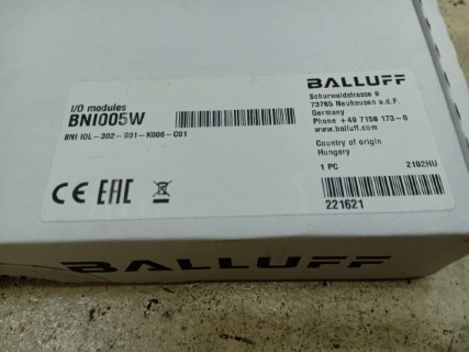 Used Original BALLUFF BNI007Z BNI IOL 302 002 K006 IO Link module Used Original BALLUFF BNI007Z BNI IOL 302 002 K006 IO Link module