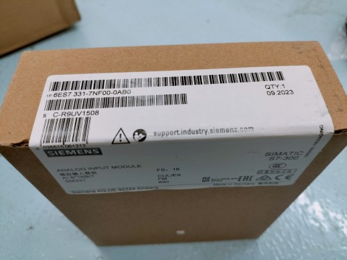 SIEMENS ANALOG INPUT MODULE AI 8X16BIT SM331 MODEL: 6ES7331-7NF00-0AB0 ...