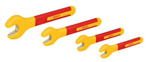 Bosch : VDE Wrench set 4 pcชุด ประแจกันไฟ VDE 4 ชิ้น 8;10;13;17 มม. 1600A02NE8 VDE Wrench set 4 pc ช
