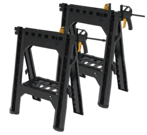 CAT MODEL : DH1004แท่นจับงาน (Clamping Sawhorse) | แพ็ก 2 ตัว | โครงสร้างแข็งแรง | ระบบจับยึดแน่น | 