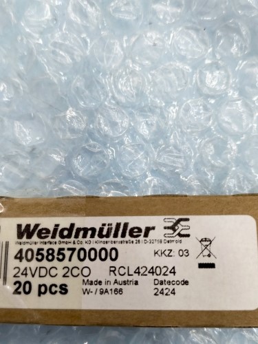 WEIDMULLER RELAY MODEL: RCL424024 4058570000 24VDC ราคา 195.00 บาท
