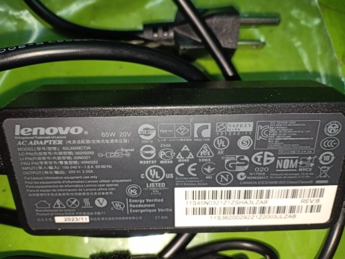 LENOVO AC ADAPTER MODEL:ADLX65NCT3A 20V/3.25A 65W หัว USB ราคา 890 บาท