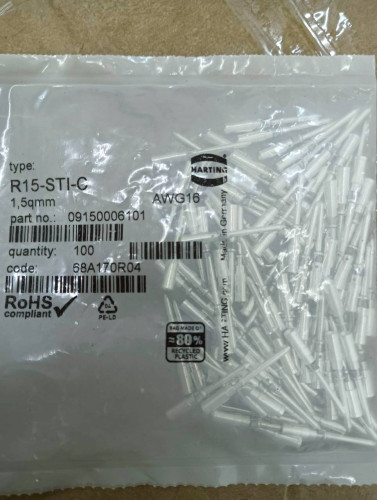 HARTING MODEL: HAN D CRIMP CONTACT NO: 09 15 000 6101 (MALE) ราคา 3,300 บาท
