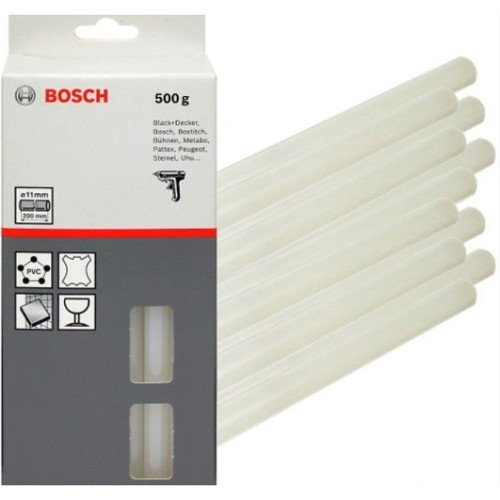 Bosch : Thermoplastic Adhesive 500 G สีใส 1609201396 กาวแท่งเทอร์โมพลาสติก สีใส ขนาด 11x200mm. 500 g