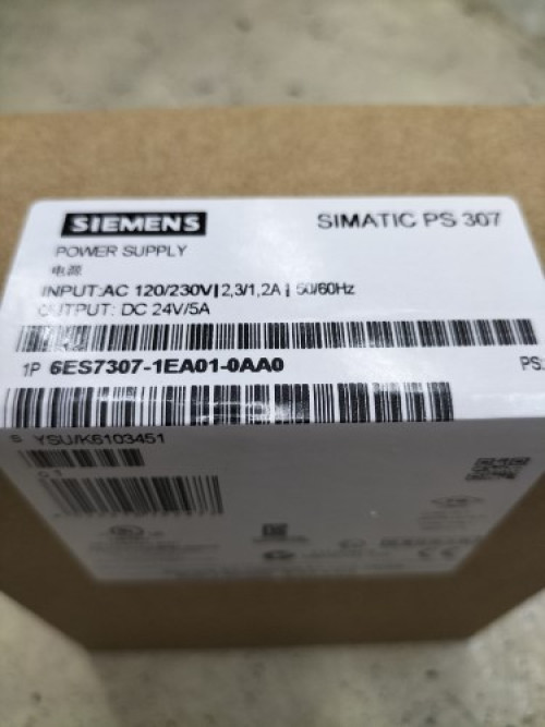 Siemens 6ES7 307-1EA01-0AA0 Power Supply – New In Box, PLC/HMI Module