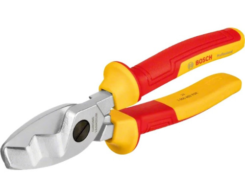 Bosch : VDE Cable Shear 200mmคีมตัดสายไฟกันไฟ VDE 200 มม. 1600A02NF4 VDE Cable Shear 200mm คีมตัดสาย