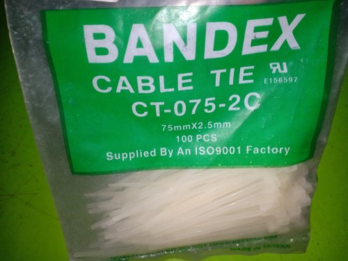 BANDEX CABLE TIE CT-075-2C สีขาว ราคา 0.14 บาท