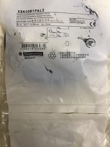TELEMECANIQUE XS608B1PAM12 PROXIMITY SWITCH SENSOR 12-48 VDC 200 mA TELEMECANIQUE XS608B1PAM12 PROXIMITY SWITCH SENSOR 12-48 VDC 200 mA