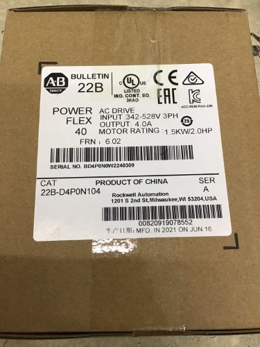 ALLEN-BRADLEY 22B-D4P0N104.1.5KW. ราคา 17,990 บาท