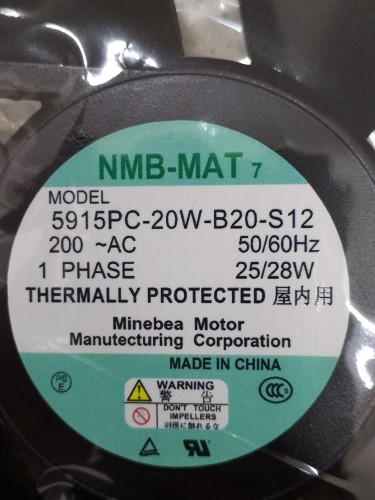 Ventola NMB-MAT 5915PC-20W-B20-S11 200-240V 172x51x38mm - 1PZ, Spedizione Veloce