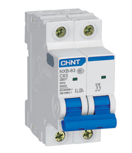 Disjoncteur MAGNET TX3 6KA C 2P 40A | Pour Montage Essieu Arrière | Longueur 305mm | Couleur Jaune/Gris