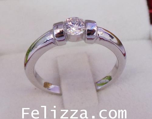 แหวนเพชร เบลเยี่ยมคัต(พร้อมใบเซอร์ GIA) RI00225-55 (EKSX) 2