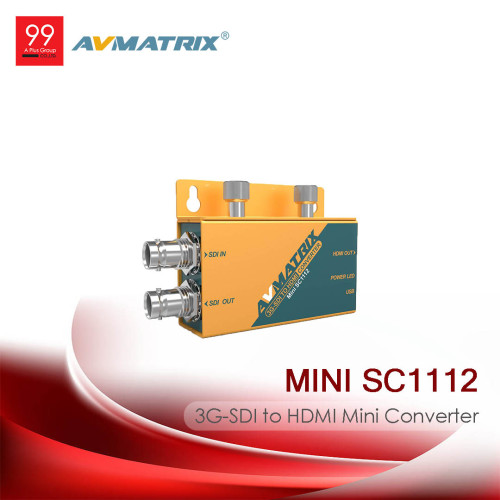 AVMatrix Mini SC1112 3G-SDI to HDMI Pocket-Size Broadcast Converter