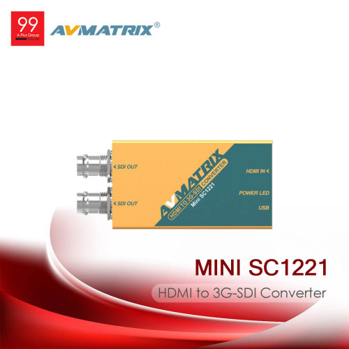 AVMatrix Mini SC1221 HDMI to Dual 3G-SDI Pocket-Size Broadcast Converter