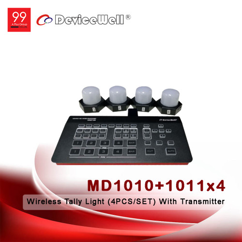 DeviceWell MD1010+1011x4 Wireless Tally Light (4PCS/SET) With Transmitter