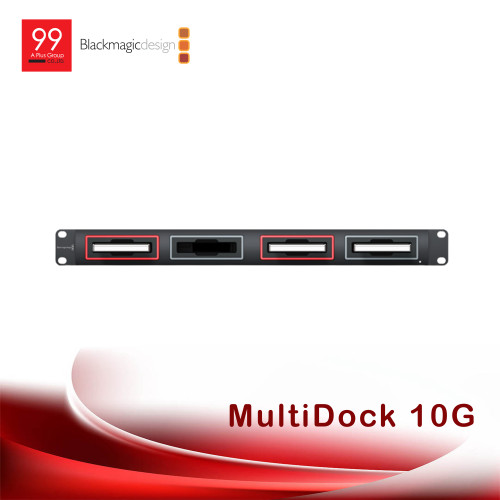 Blackmagic Design MultiDock 10G - Station D'accueil Pour 4 SSD Avec Connexion USB-C 10 Gb/s - Pour Montage Vidéo