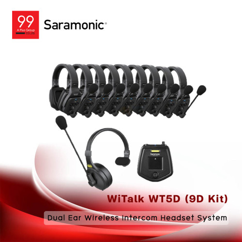 Saramonic WiTalk WT5D (9D Kit) Dual Ear Wireless Intercom Headset System