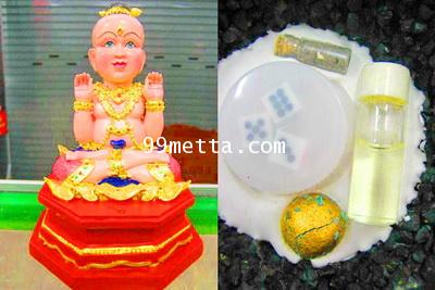 กุมารทอง เพ้นสี ลงทอง ขนาดบูชา 3.5 นิ้ว พระอจ.เทพ อิธิปัญโญ วัดดอนกลาง