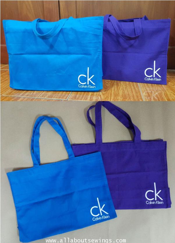 กระเป๋าสะพาย ผ้าแคนวาส  Logo CK