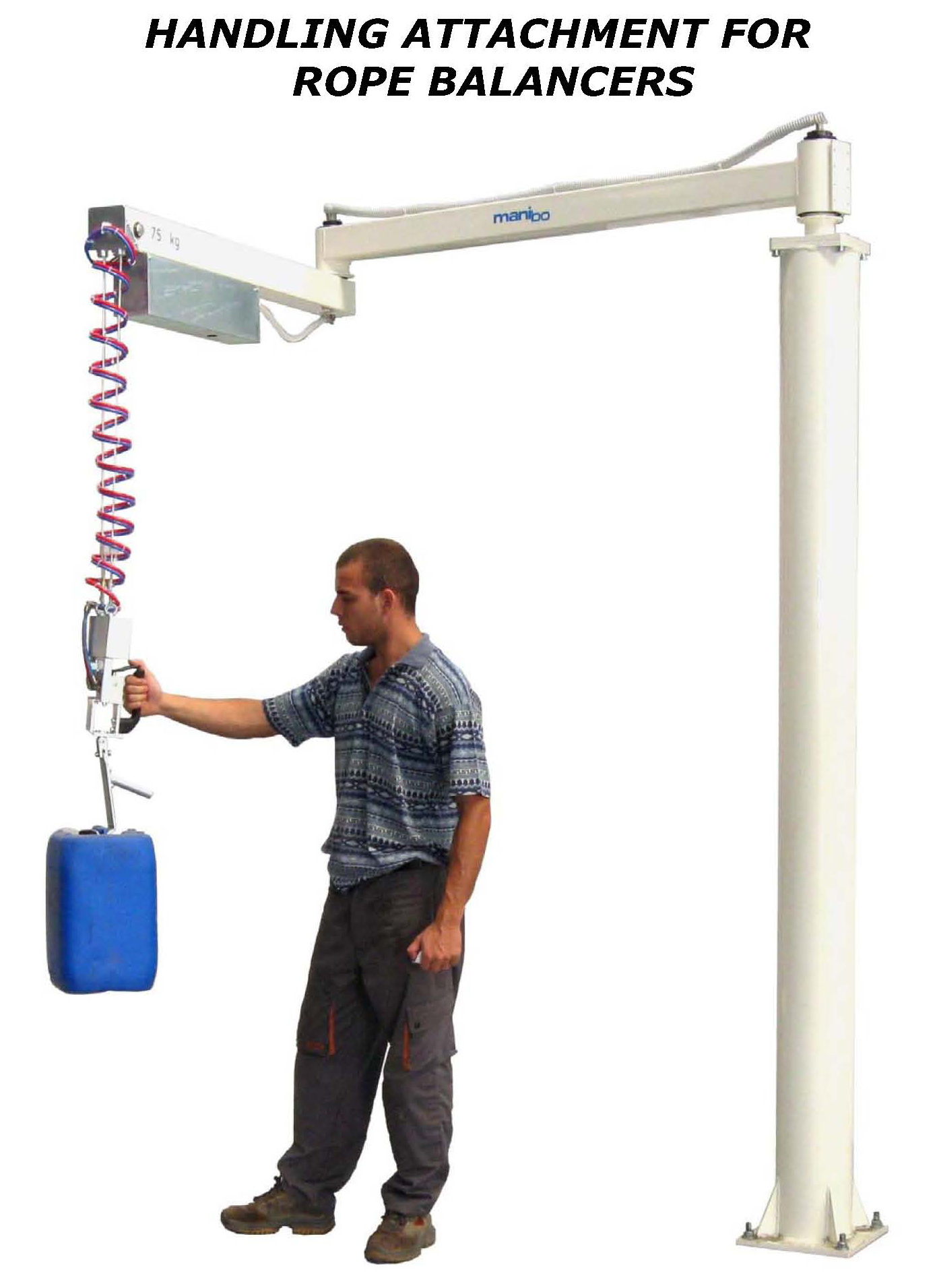 Air balancer lifter for box weight 1260 kg.