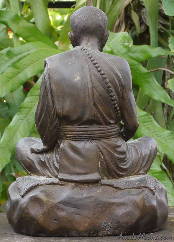 พระบูชา หลวงปู่หมุน วัดบ้านจาน ขนาด ๕ นิ้ว  รุ่น เสาร์ ๕ บุชาครู ออกปี ๔๓ หมายเลข ๒๗๘ พร้อมบัตร 4