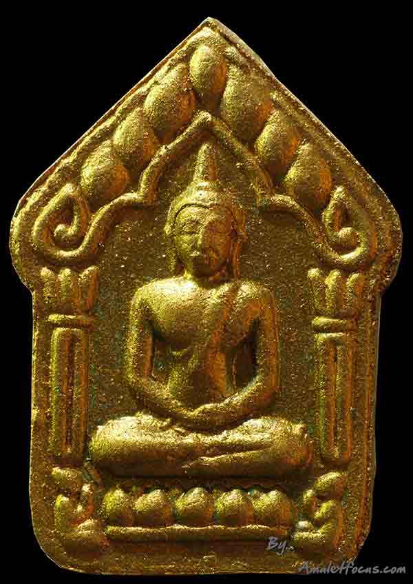 ขุนแผนผงพรายกุมาร รุ่น “เทพรัญจวน  สัตตะมหาภูติ” ลป.สวัสดิ์ เครือบ บรอนด์ทอง เนื้อฟ้าไพลิน 1