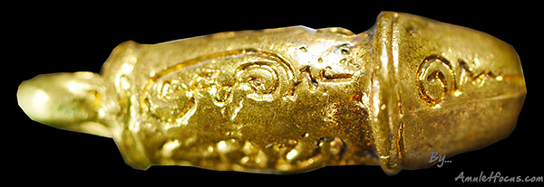 ปลัดขิก  หลวงปู่คำบุ คุตฺตจิตฺโต เนื้อทองเหลือง ขนาดความยาว 3 ซม. ตอกโค้ด 1