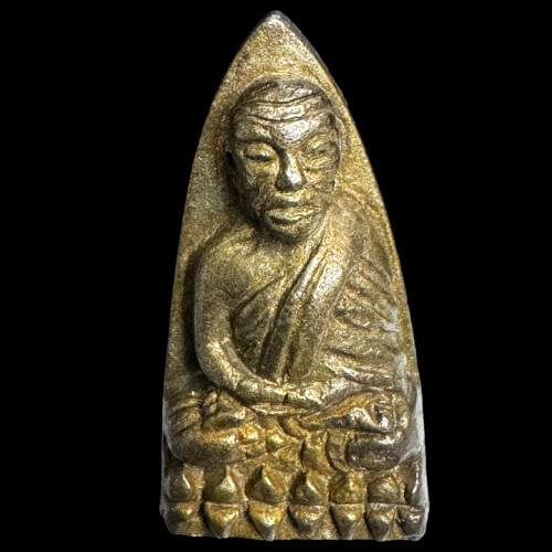 เตารีดพิมพ์เล็ก หน้าอาปาเช่  เนื้อนวโลหะ หลวงปู่ทวด รุ่น สร้างโรงพยาบาลโคกโพธิ์ ออกวัดช้างให้ ปี 39