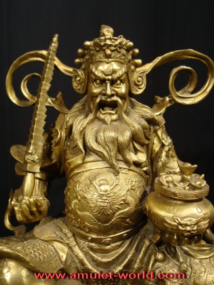 เทพเจ้าไฉ่เซ่งเอี๊ย หน้าตัก 7 นิ้ว กว้าง 16 นิ้ว สูง 16 นิ้ว เนื้อสัตตะโลหะ 1