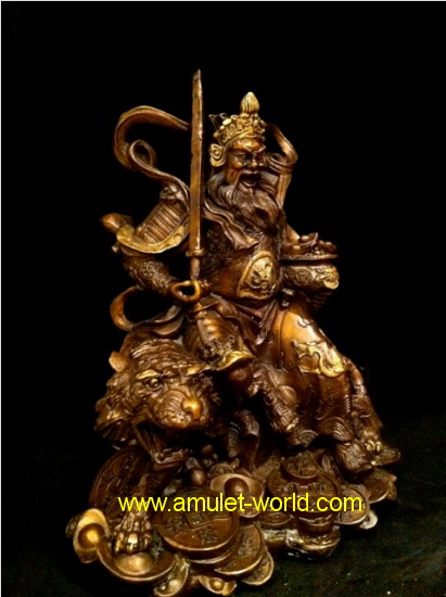 เทพเจ้าไฉ่เซ่งเอี๊ย  รมน้ำตาลแดง ขนาด 8x9 นิ้ว 2